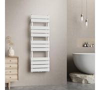 Radiateur sèche-serviettes Voss acier 120 x 40 cm blanc