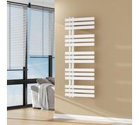 [neu.haus] Radiateur Sèche-Serviettes Radiateur à Lames Plates pour Salle de Bain Porte-Serviettes Mural Chauffant à l'eau Chaude 561 W Acier 120 x 50 cm Blanc