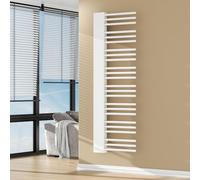 [neu.haus] Radiateur Sèche-Serviettes Radiateur pour Salle de Bain Porte-Serviettes Mural Chauffant à l'eau Chaude Chauffage 50 mm Acier 146 x 45 cm Blanc
