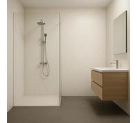 Set de 4 panneaux muraux décoratifs Bladel 120 x 60 cm blanc falaise _x000D_