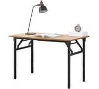 Table Pliante de Salle à Manger 120 x 60 cm à Hauteur Réglable pour 4 Personnes Hêtre Noir [neu.haus]