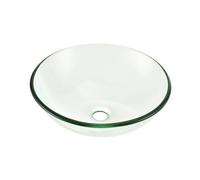 [neu.haus] Vasque en verre trempé ronde (Ø42cm) à poser Vasque