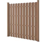 NEU.HOLZ Clôture de Jardin Brise Vent Brise Vue Bois Composite (WPC) Brun 185 x 193 cm