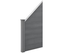 Clôture Inclinée Bois Composite WPC Gris 180 x 96 cm [neu.holz] gris G