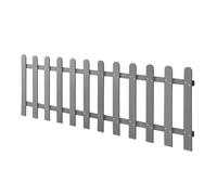 NEU.HOLZ Clôture Décorative Brise Vue Palissade Barrière Cloison Séparation en Bois Composite (WPC) 200 x 60 cm Gris