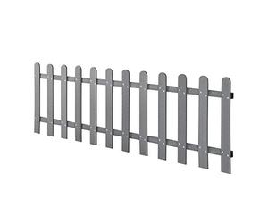 NEU.HOLZ Clôture Décorative Brise Vue Palissade Barrière Cloison Séparation en Bois Composite (WPC) 200 x 60 cm Gris
