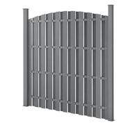 Clôture en Plein Cintre WPC Gris 185 x 193 cm [neu.holz]