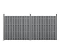 Clôture de jardin WPC Protection visuelle Protection contre le vent Clôture à lamelles 376x185cm Gris [neu.holz]