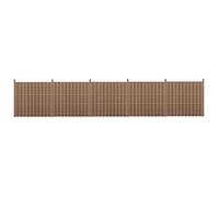 [neu.holz] Kit de 5 Clôtures Barrière Brise Vue Brise Vent Bois Composite (WPC) Brun 185 x 932 cm