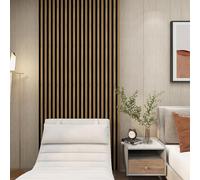 3D-Panneau mural 'Blaricum' set de 4 195 x 12 cm imitation chêne