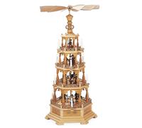 NEU Pyramide Sainte Histoire 4 Niveaux Nature 122CM Seiffen Noël