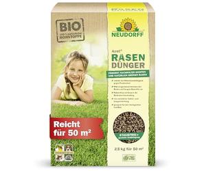Neudorff Azet Engrais pour gazon pour 50 m² avec effet longue durée de 6 mois - Idéal pour le printemps et l'été - Pour une pelouse dense, verte et résistante, 2,5 kg