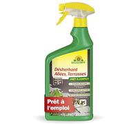 Neudorff Désherbant Allées Terrasses prêt à l'emploi, Pulvérisateur 1 l - Élimination des mauvaise herbes, Désherbant pulvérisateur, Désherbant total pour cours, trottoirs et terrasses