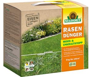 Neudorff Engrais pour gazon contre la mousse et les mauvaises herbes - 5 kg