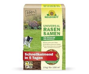 Neudorff Graines de gazon universelles - Graines de gazon de qualité supérieure pour une nouvelle installation ou un réensemencement de n'importe quelle surface de jardin pour 100 m². Germination