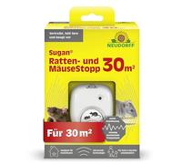 Neudorff Sugan Stop rat et souris 30 m² - Ultrasons repousse instantanément et durablement les rats et les souris hors de la maison, de la cave et du garage Effet anti-accoutumance 1 pièce