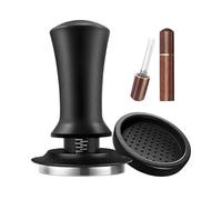 NEUDWHFP Presse-café à ressort avec indicateur de profondeur, base ondulée de 51 mm, 53 mm, 54 mm, 58 mm, for barista et expresso maison(53mm 54mm,Straight handle Set)
