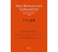 Neue Beiträge zur Germanistik, Band 23 / Heft 1 / 2024: Internationale Ausgabe von "Doitsu Bungaku", Bd. 169