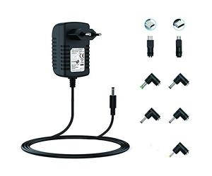 NEUE DAWN Chargeur DC 5V 3A 15W Universel pour Routeur, Caméra de Surveillance, USB HUB, Tablette, Haut-Parleur, MP3/MP4, Raspberry pi 3 et Imprimante, Alimentation Adaptateur 5V 3A avec 7 Connecteurs