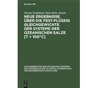 Neue Ergebnisse Über Die Fest-Flüssig Gleichgewichte Der Systeme Der Ozeanischen Salze [T > 100°C]