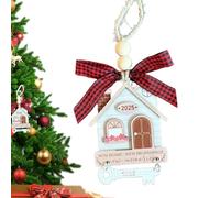 Neues Zuhause-Weihnachtsornament, unser erstes Zuhause-Ornament,2024 Neues Haus Neuanfang | Holz-Neuhaus-Weihnachtsschmuck, 2D-Neuhaus-Neuanfangsdekoration für den Weihnachtsbaum