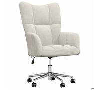 ""NEUF 2026"" CHIC Chaise de relaxation SWEETY Max. charge 110 kg Blanc crème Velours 61.5x69x(94.5-102) cm FF5139