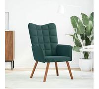 ""NEUF 2026"" CHIC Chaise de relaxation, SWEETY, Max. charge 110 kg, Vert foncé Velours 61.5x69x95.5 cm FF5303