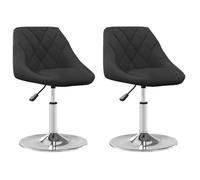 ""NEUF 2026"" CHIC Chaise pivotante à dîner, SWEETY, Pour cuisine/salon, Set de 2, Noir velours, 46x44x(62.5-77.5) cm CCC2577