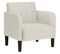 ""NEUF 2026"" CHIC Chaise simple, SWEETY, Fauteuil de salon, 1 PLACE, avec accoudoirs, crème 54 cm velours FF4748