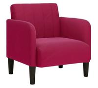 ""NEUF 2026"" CHIC Chaise simple SWEETY Fauteuil de salon 1 PLACE avec accoudoirs rouge bordeaux 54 cm velours FF4745