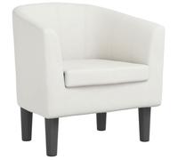 ""NEUF 2026"" CHIC Chaise simple SWEETY Fauteuil de salon 1 PLACE blanc similicuir 70x56x68 cm FF4647
