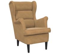 ""NEUF 2026"" CHIC Chaise simple SWEETY Fauteuil de salon 1 PLACE marron velours 74x84x100 cm FF4581