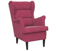 ""NEUF 2026"" CHIC Chaise simple SWEETY Fauteuil de salon 1 PLACE rouge bordeaux velours 74x84x100 cm FF4578