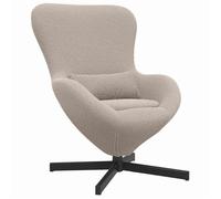 ""NEUF 2026"" CHIC Chaise simple SWEETY Fauteuil œuf 1 PLACE Pour salon Gris clair 63x73x90 cm tissu FF4872