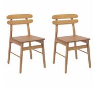 ""NEUF 2026"" CHIC Chaises à Manger 2 pcs, SWEETY, SIEGE CUISINE, Naturel 43.5x44.5x77.5 cm CCC2955