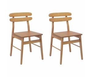 ""NEUF 2026"" CHIC Chaises à Manger 2 pcs SWEETY SIEGE CUISINE Naturel 43.5x44.5x77.5 cm CCC2955