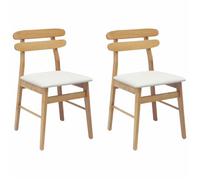 ""NEUF 2026"" CHIC Chaises à Manger 2 pcs, SWEETY, SIEGE CUISINE, Naturel et clair 43.5x44.5x77.5 cm CCC2954