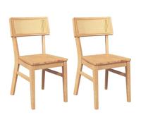 ""NEUF 2026"" CHIC Chaises à manger, SWEETY, pour cuisine, lot de 2, bois massif caoutchouc 47x50x81.5 cm CCC1164