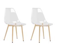 ""NEUF 2026"" CHIC Chaises à manger, SWEETY, pour cuisine, Set de 2, Transparent PET 46x52x84 cm CCC812