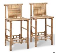 ""NEUF 2026"" CHIC Chaises de bar, SWEETY, Tabourets HAUTE, Set de 2, bambou 53x45x102 cm CCC1238