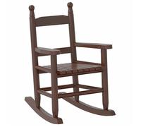 ""NEUF 2026"" CHIC Fauteuil berçante SWEETY Chaise simple Pour relax enfants marron bois de peuplier massif 36x46.5x57 cm FF313