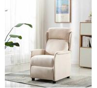 ""NEUF 2026"" CHIC Fauteuil inclinable réglable SWEETY inclinaison manuelle Crème 66.5x94x101.5 cm Polyester FF4327