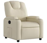 ""NEUF 2026"" CHIC Fauteuil inclinable réglable, SWEETY, inclinaison manuelle, Crème Similicuir 74x88x97 cm FF4019