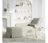 ""NEUF 2026"" CHIC Fauteuil long-Chaise longue, SWEETY, 1 PLACE, avec traversin et accoudoir droit, crème velours 145x56x70 cm CCC3301