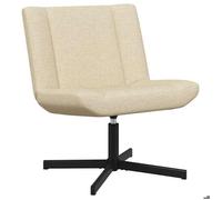 ""NEUF 2026"" CHIC Fauteuil relaxant pivotant SWEETY Pour bureau/salon Crème 63x75x76 cm tissu FF76