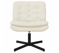 ""NEUF 2026"" CHIC Fauteuil relaxant pivotant, SWEETY, Pour bureau/salon, Crème 63x75x76 cm Velours FF112