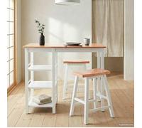 Neuf& 3720 Mobilier de cuisine - vidaXL - Mode Ensemble de bar 3 pcs MDF Blanc 32.2 kg