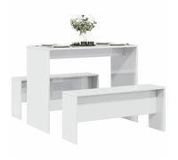Neuf& 4670 Mobilier de cuisine - vidaXL - Mode Ensemble table à manger et bancs 3 pcs bois d'ingénierie 27.35 kg