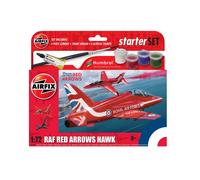 Neuf Airfix 1:72 Raf Red Arrows Hawk Modèle Kit de Départ Avec Peinture & Colle