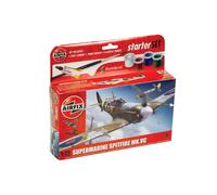 Airfix Small Beginners Set Supermarine Spitfire MkVc Modèle réduit d’aéronef à aile fixe Kit de montage 1:72